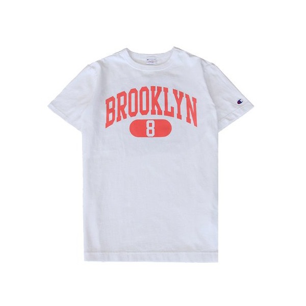 [챔피온]CHAMPION_브룩클린 캠퍼스 라인 티셔츠 화이트 BROOKLYN Campus Line T-shirts  / White
