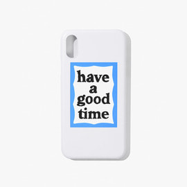 [해브어굿타임]haveagoodtime_블루 프레임 아이폰 케이스 엑스 화이트 Blue Frame iphone Case X - White