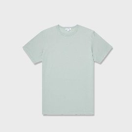 [선스펠 ]Sunspel_클래식 숏 슬리브 크루넥 티셔츠_ Classic Short Sleeve Classic Crewneck T-Shirts - Dusky Green