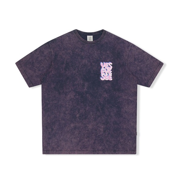 [예스아이씨] yeseyesee_C-Logo Bleached Tee Purple