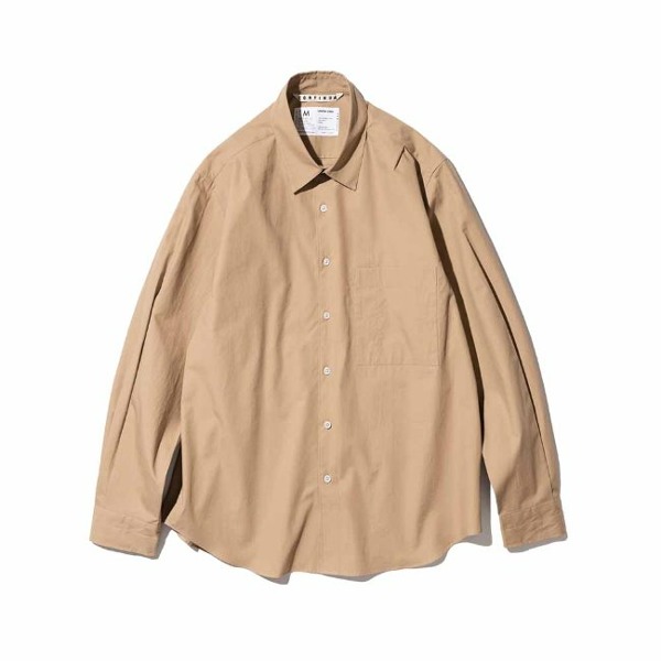 [콘티누아] CONTINUA_Light Shirt Brown Organic Cotton