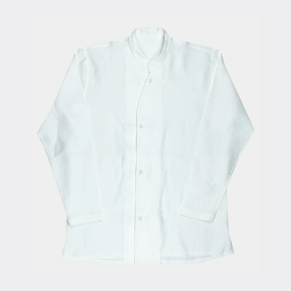 [브라이슬랜드]Bryceland&#039;s _프로그드 버튼 셔츠 화이트 Frogged Button Shirt White