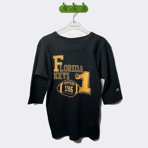 [챔피온]CHAMPION_ 플로리다 저지 티셔츠 - FLORIDA T1101 JERSEY T-SHIRT BLACK (MADE IN USA LINE)