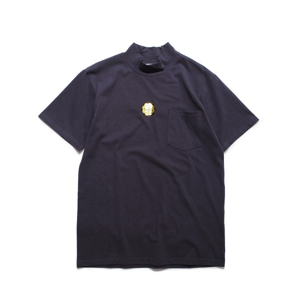 [빅유니온]Big Union_모크 넥 셔츠 네이비 Mock-neck S/S Shirt  Navy
